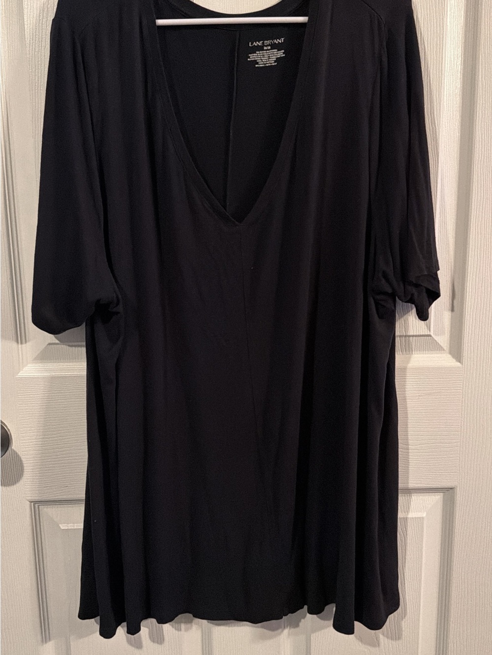 Lane Bryant Black V-Neck Tunic Top